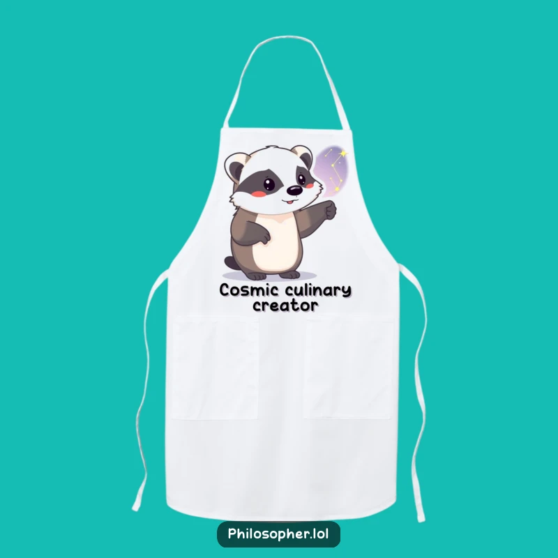 Funny Badger Chef Apron: Celestial Cooking Fun & Gift