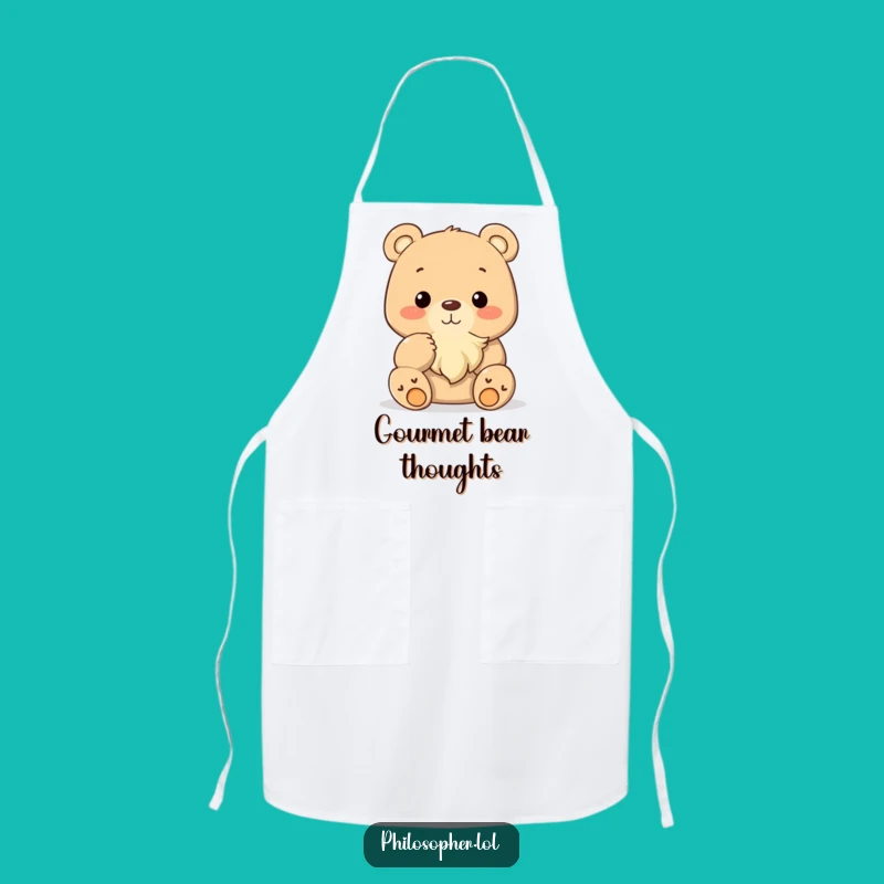 Funny Bear Stroking Beard Apron: Cook with Wisdom and Flair