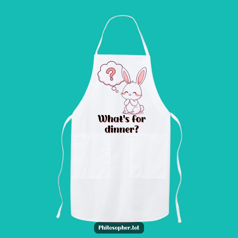 Funny Bunny Question Mark Apron: Cook with Curiosity and Charm