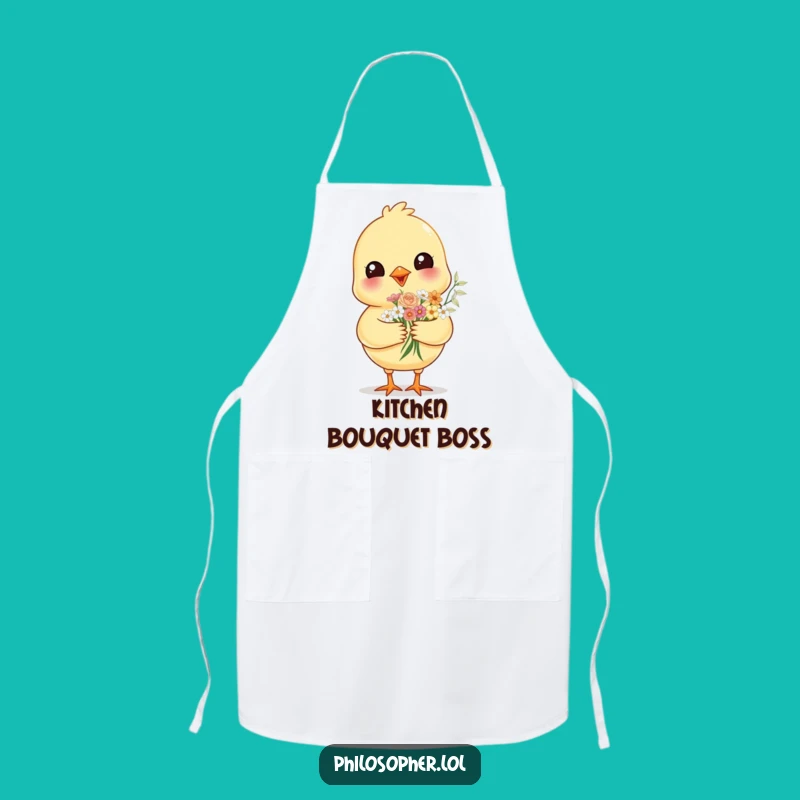 Funny Cheerful Chick Apron - Kitchen Cheer for Gardeners