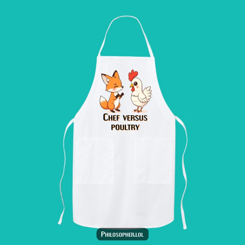 Funny Chef Fox Apron - Humorous Cooking Gift, Absurd Kitchen Wear