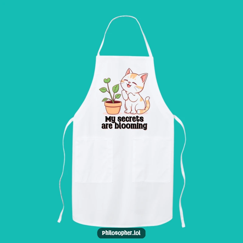 Funny Giggling Cat Plant Whisperer Apron - Garden with Giggles!