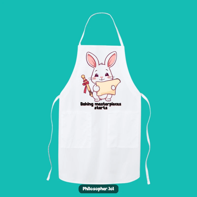 Funny Rabbit Artist Apron: Create with Flair, A Whimsical Kitchen Gift!