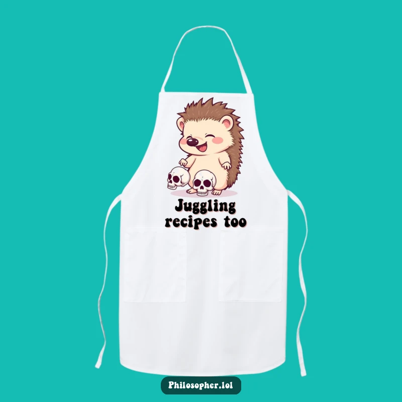 Funny Hedgehog Chef Apron: Spooky Cooking Fun & Gift