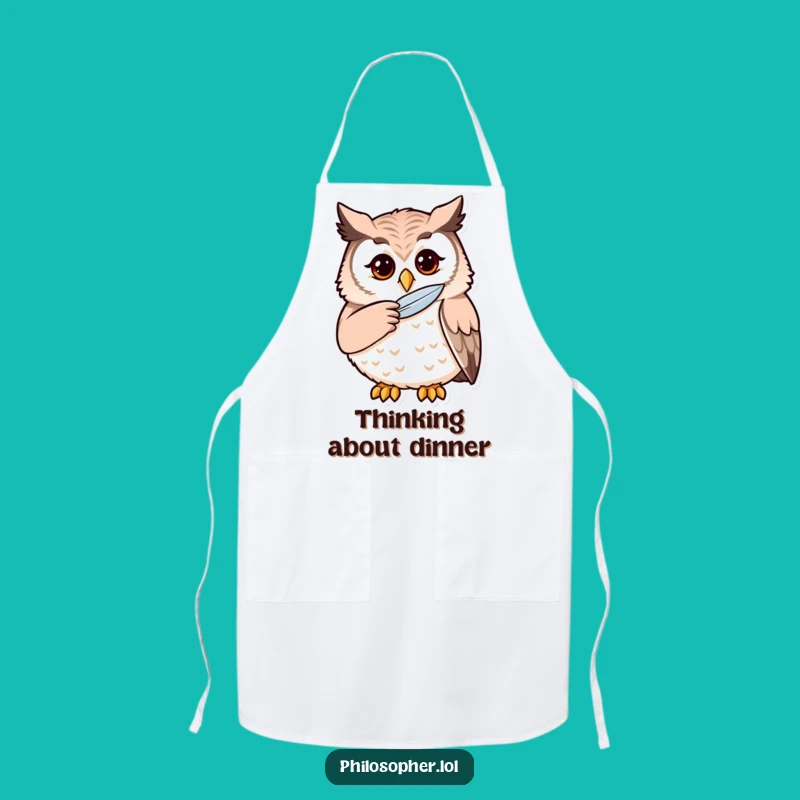 Funny Owl Apron: Cook with Wisdom and Whimsy