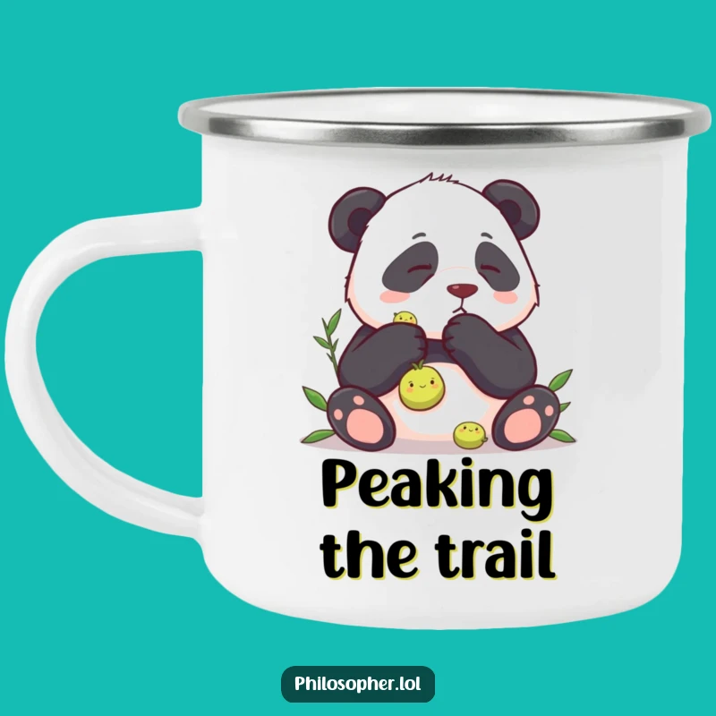 Adventure-Ready Funny Panda Pea Camping Mug: Sip and Giggle Outdoors