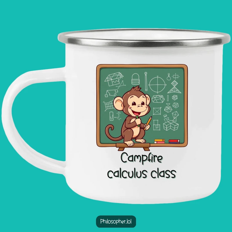 Funny Monkey Genius Camping Mug - Brain Fuel, Perfect Gift!