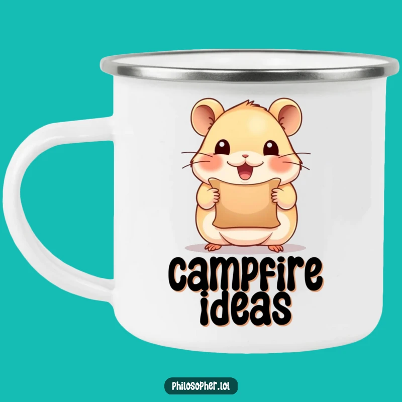 Funny Explorer Hamster Camping Mug: Inspired Scroll Holder, Outdoor Gift