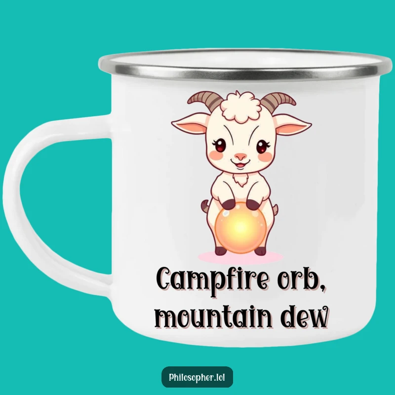 Funny Goat Magic Camping Mug - Campfire Glow, Perfect Gift!