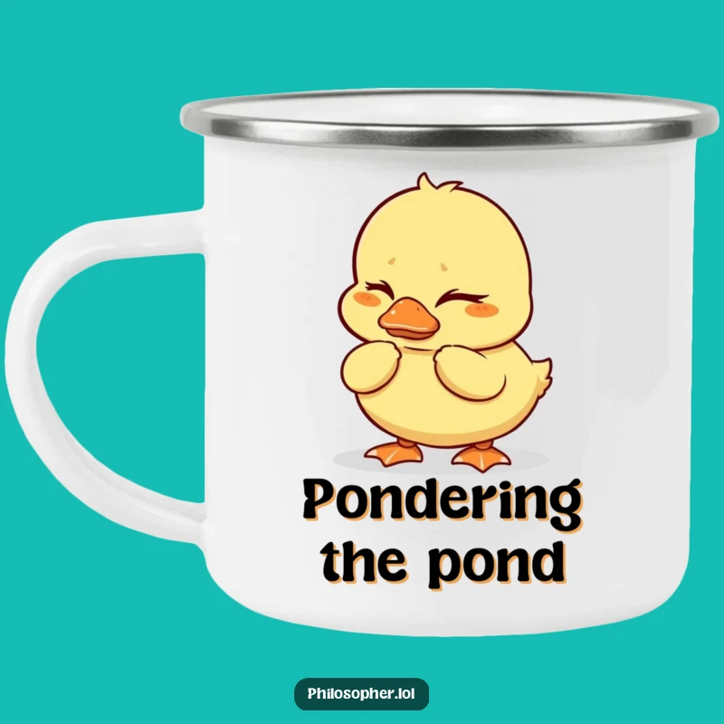 Funny Duckling Camping Mug: Wobbly Thoughts, Outdoorsy Pondering