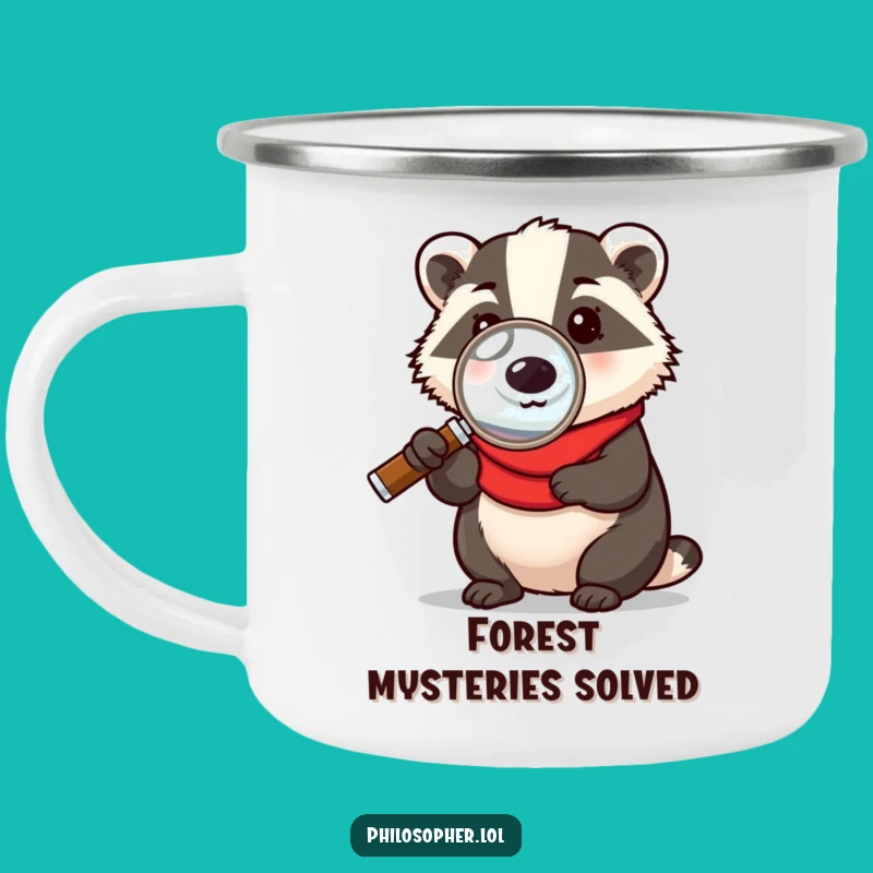 Funny Explorer Badger Camping Mug - Outdoor Humor Gift, Sturdy & Witty