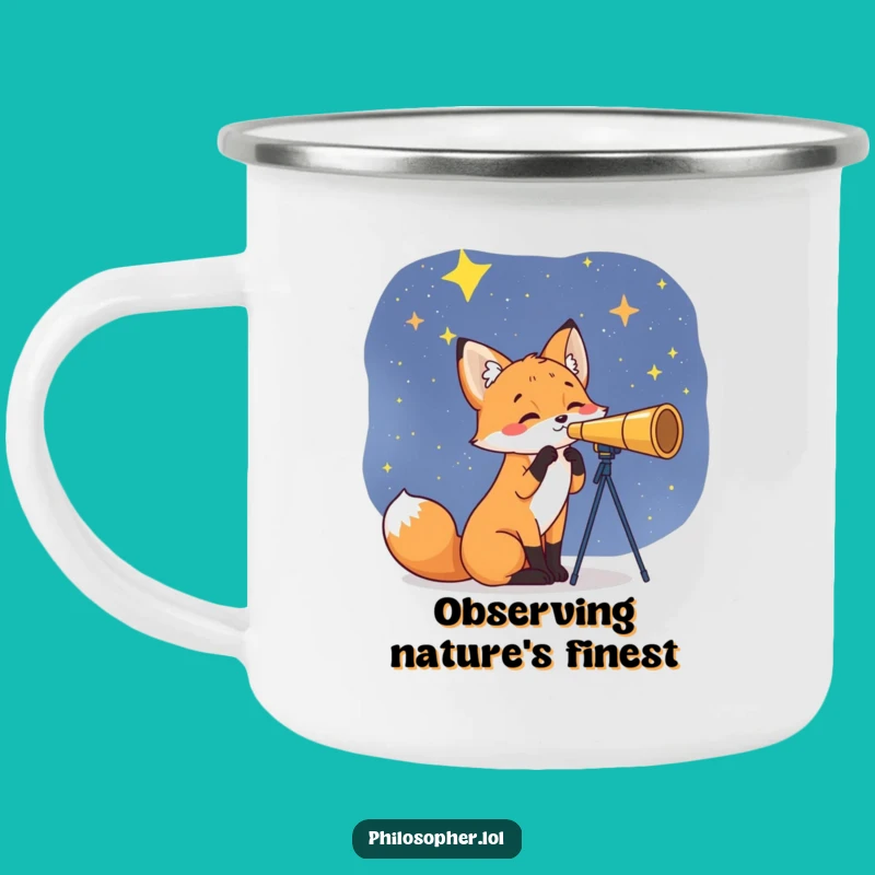 Funny Fox Star Gazer Camping Mug: Adventure Fuel for Your Cosmic Journey, A Great Gift!