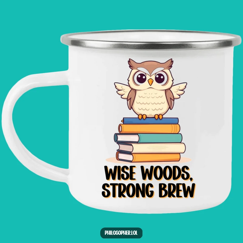 Funny Owl Camping Mug: Sip Wisdom by the Fire with This Proud Book Lover's Mug