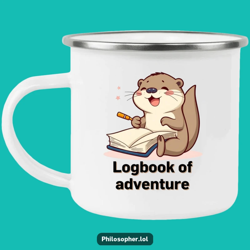 Funny Scribbling Otter Camping Mug: Joyful Creative Adventure Cup