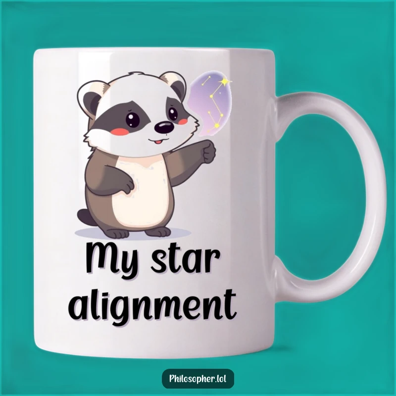 Funny Badger Constellation Mug: Stellar Gift for Stargazers & Dreamers