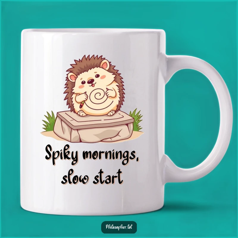 Funny Hedgehog Art Mug: Wobbling Artist Hedgehog, Unique Funny Gift for Creatives