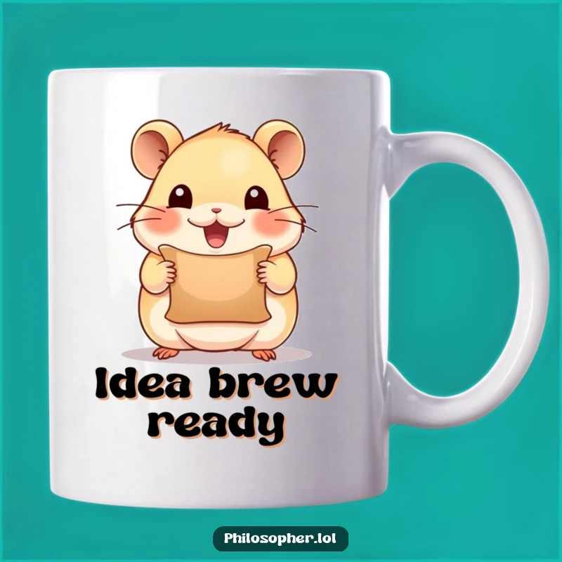 Funny Inspired Hamster Mug: Beaming Scroll Holder, Perfect Motivational Gift