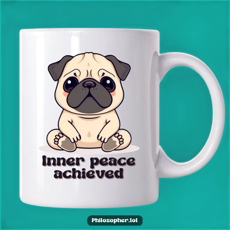 Funny Pug Meditation Mug: Serene Aum Pug Gift for Yoga Lovers