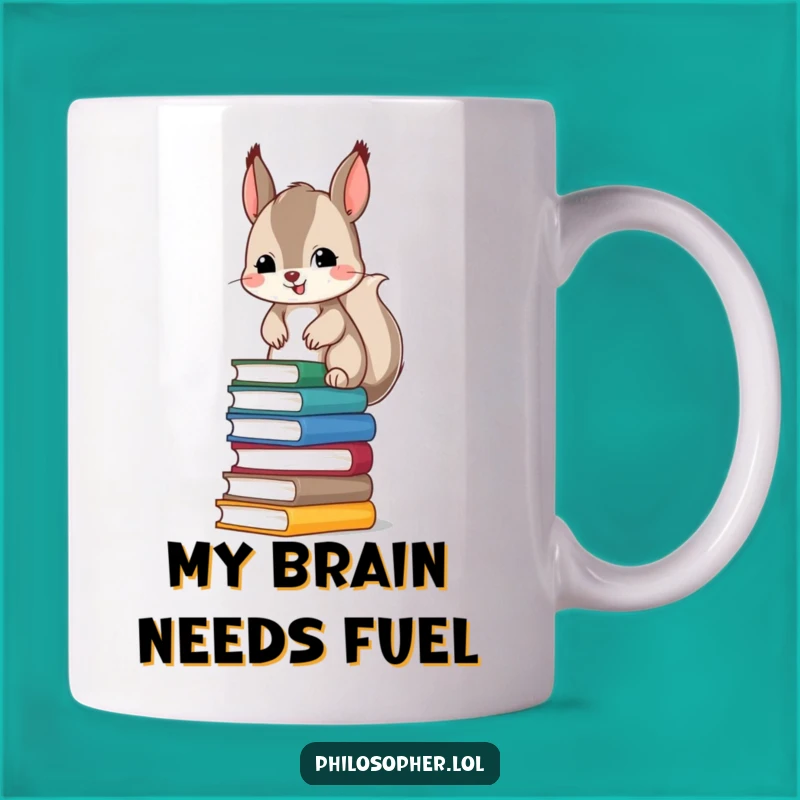 Funny Squirrel Book Lover Mug - Hilarious Gift for Avid Readers & Students