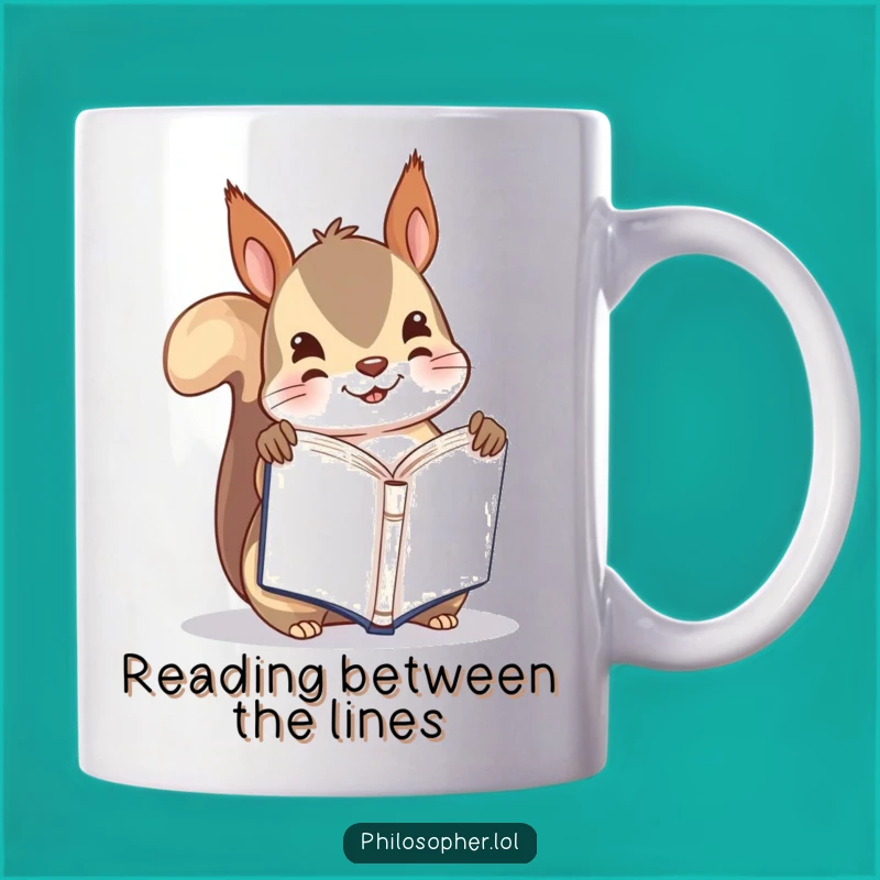 Funny Squirrel Reading Mug: Hilarious Gift for Book Lovers!