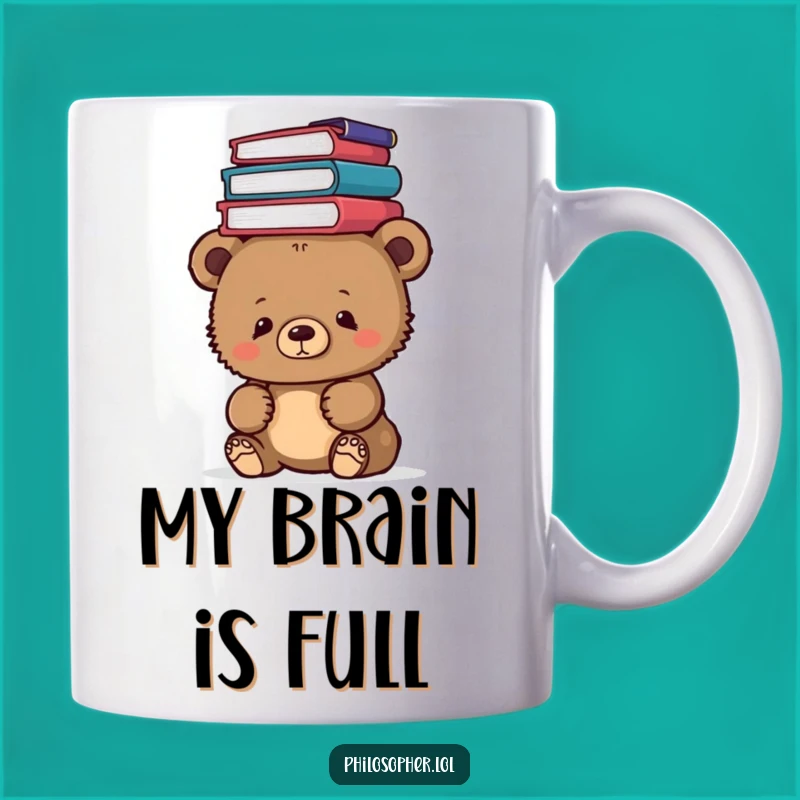 Funny Bear Cub Philosophy Mug: A Hilarious Gift for Book Lovers and Intellectuals