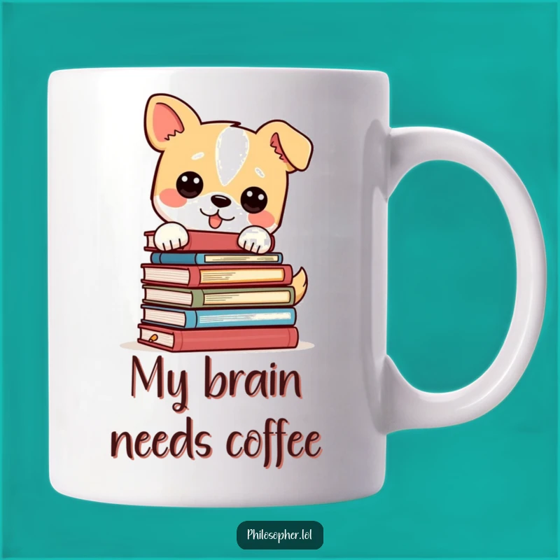 Funny Dog Philosophy Books Mug: A Smart, Humorous Gift for Book Lovers