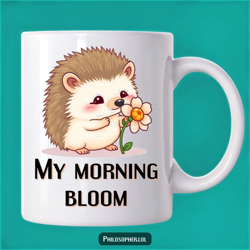 Funny Wobbly Hedgehog Flower Mug: Gift for Gentle Souls