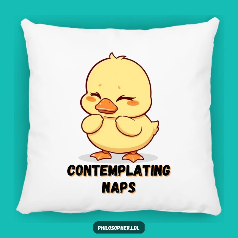 Funny Duckling Pillow: Cozy Pondering, Soft Wobbly Comfort