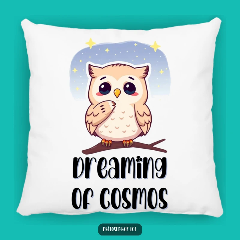 Funny Owl Pillow: Stargazing Comfort, Cozy Thoughtful Gift