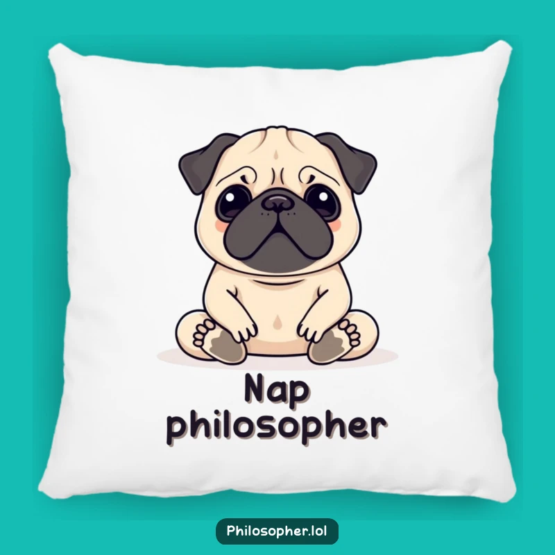 Funny Pug Meditation Pillow: Serene Aum Pug Comfort Gift