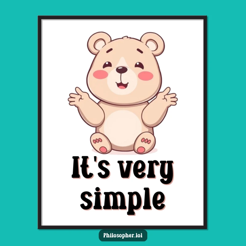Funny Bear Digital Print: Hilarious Art for Instant Clarity