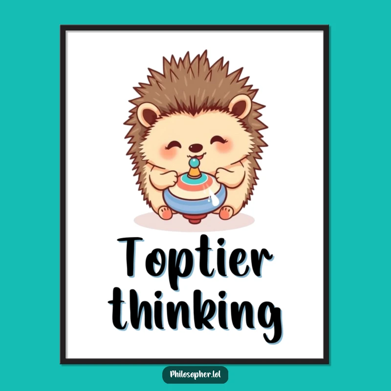 Funny Hedgehog Digital Art: Spinning Wonder, Happy Download