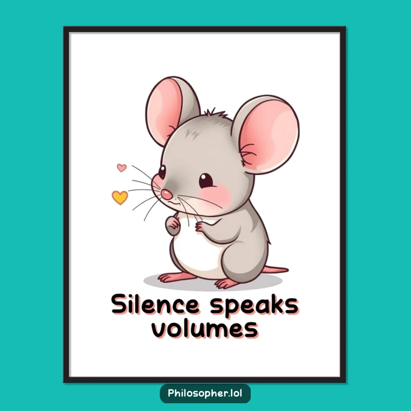 Funny Shy Mouse Echo Digital Art: Bring Quiet Contemplation Home