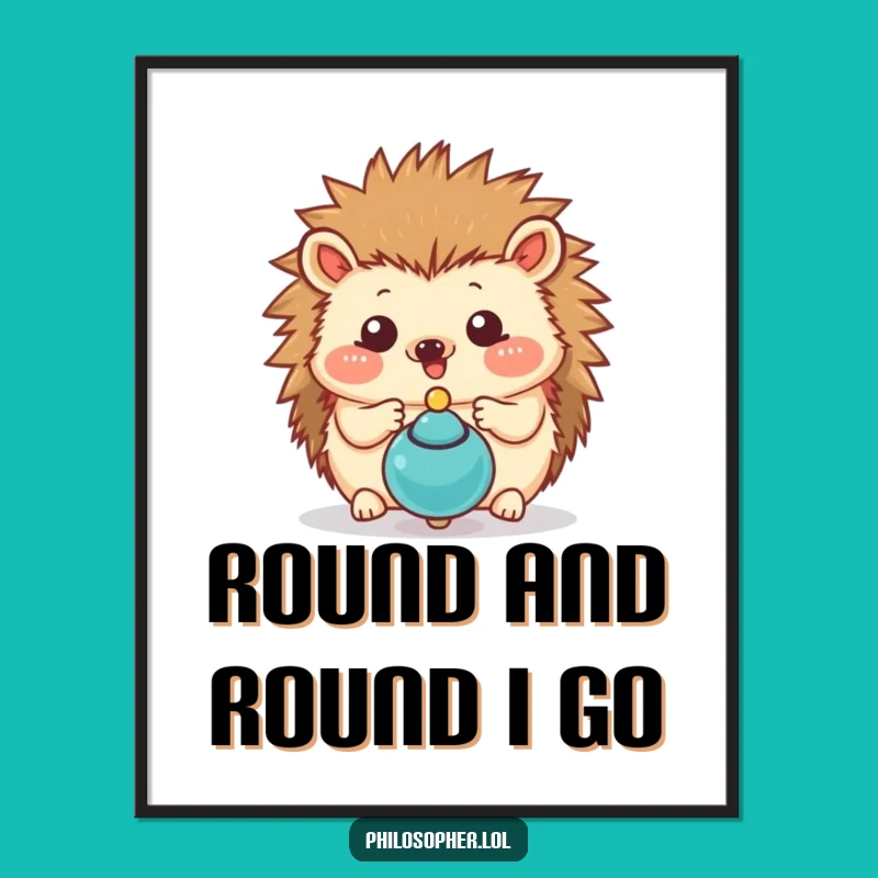 Funny Hedgehog Digital Print: Hilarious Hedgehog Art for Instant Joy