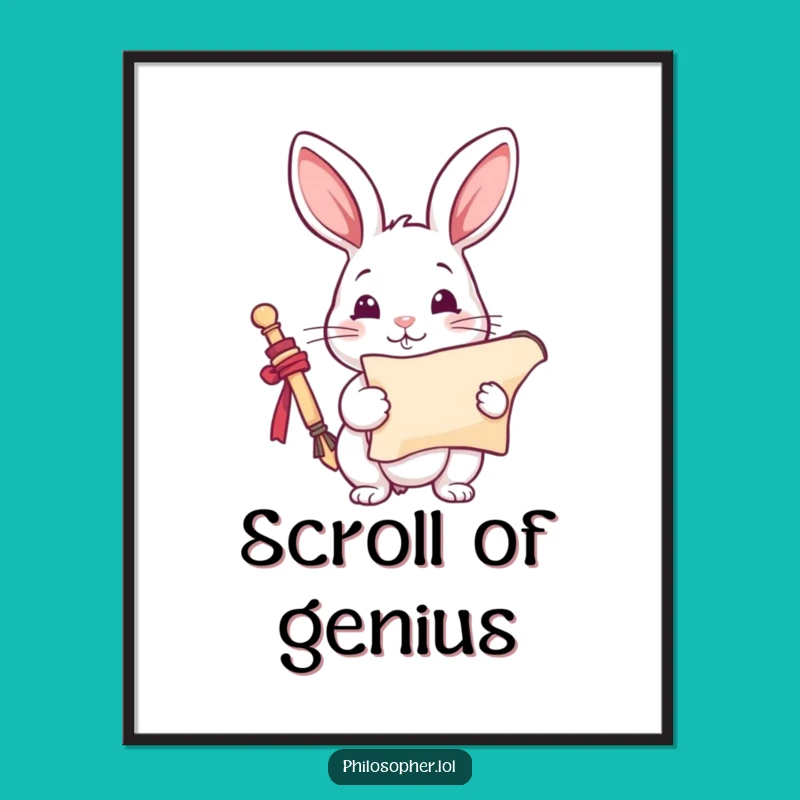 Funny Rabbit Artist Digital Art: Instant Inspiration for Your Walls, A Whimsical Funny Gift!