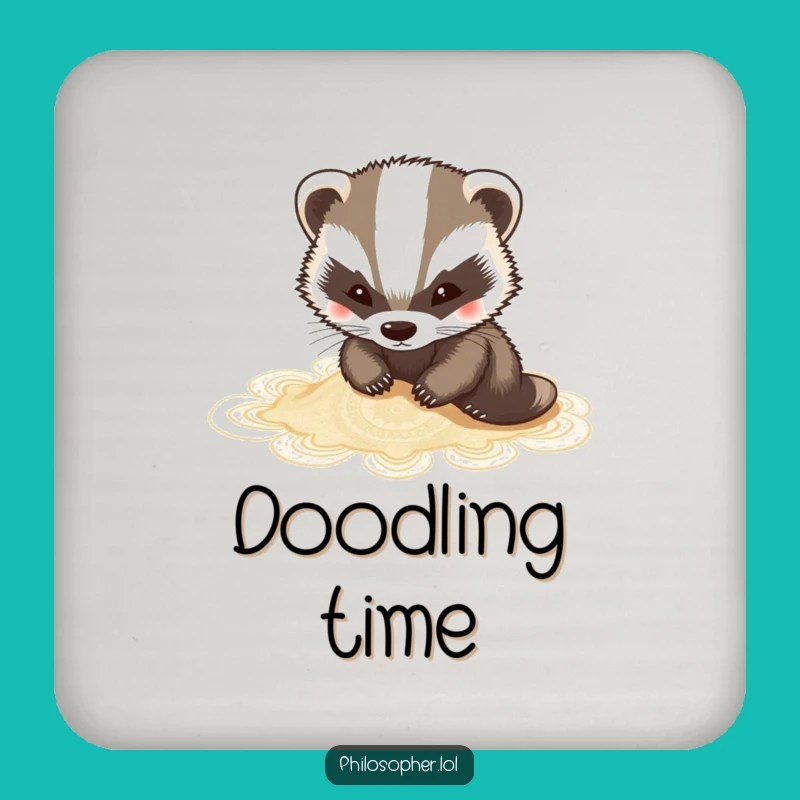 Funny Badger Drink Coaster: Add Artistic Flair to Your Table