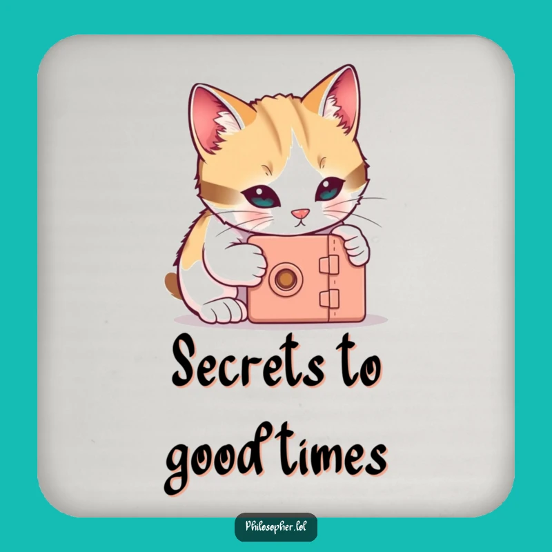 Funny Cat Coasters: Curious Protection, Tiny Box Charm