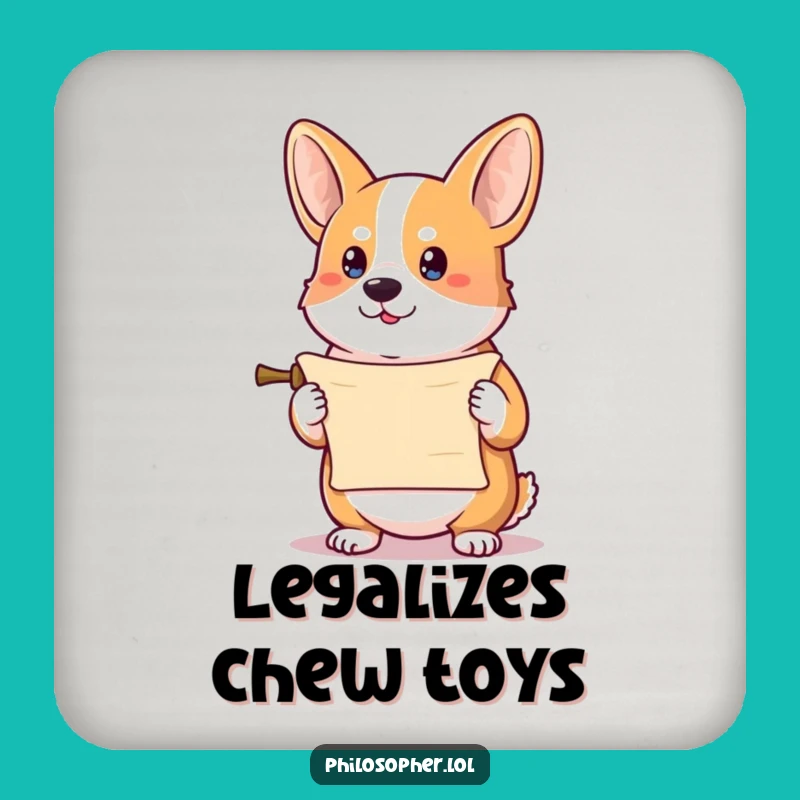 Funny Corgi Official Seal Coaster: Protect Your Surfaces