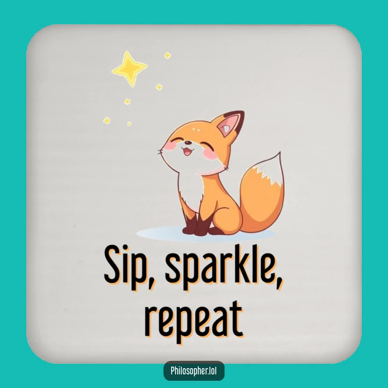 Funny Fox Star Coaster: Protect Surfaces with Dreams Funny Gift