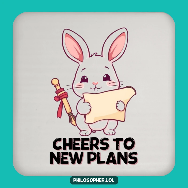 Funny Rabbit Artist Coasters: Protect Surfaces with Creative Style, A Whimsical Gift!