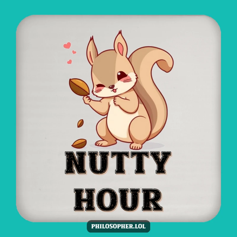 Funny Squirrel Drink Coaster: Protect Surfaces with Philosophical Humor
