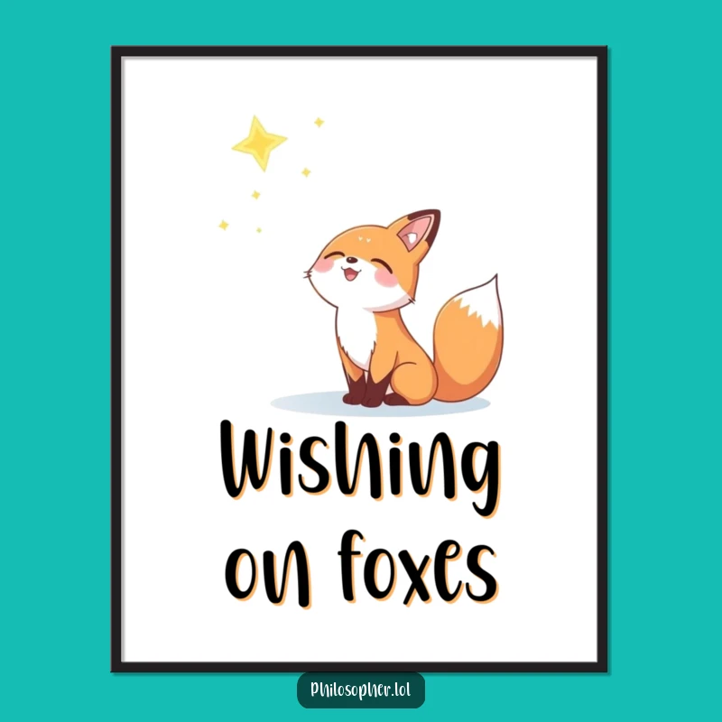 Funny Fox Starry Poster: Add Hope to Your Walls Funny Gift
