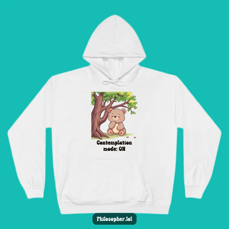 Cozy Funny Bear Hoodie: Deep Thoughts & Warm Hugs Guaranteed!