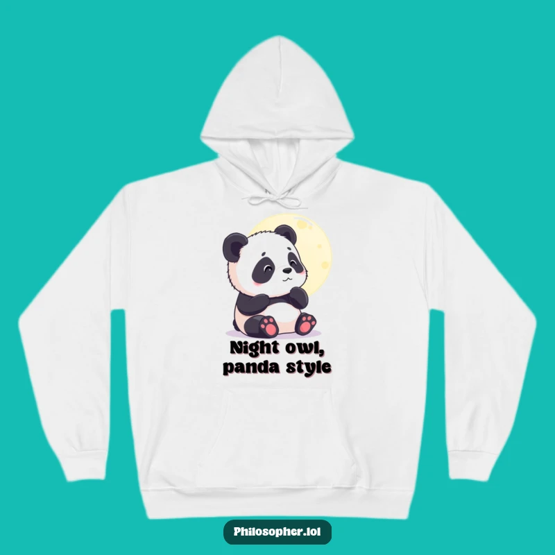 Cozy Funny Panda Moon Hoodie - Warmth for Dreamy Nights