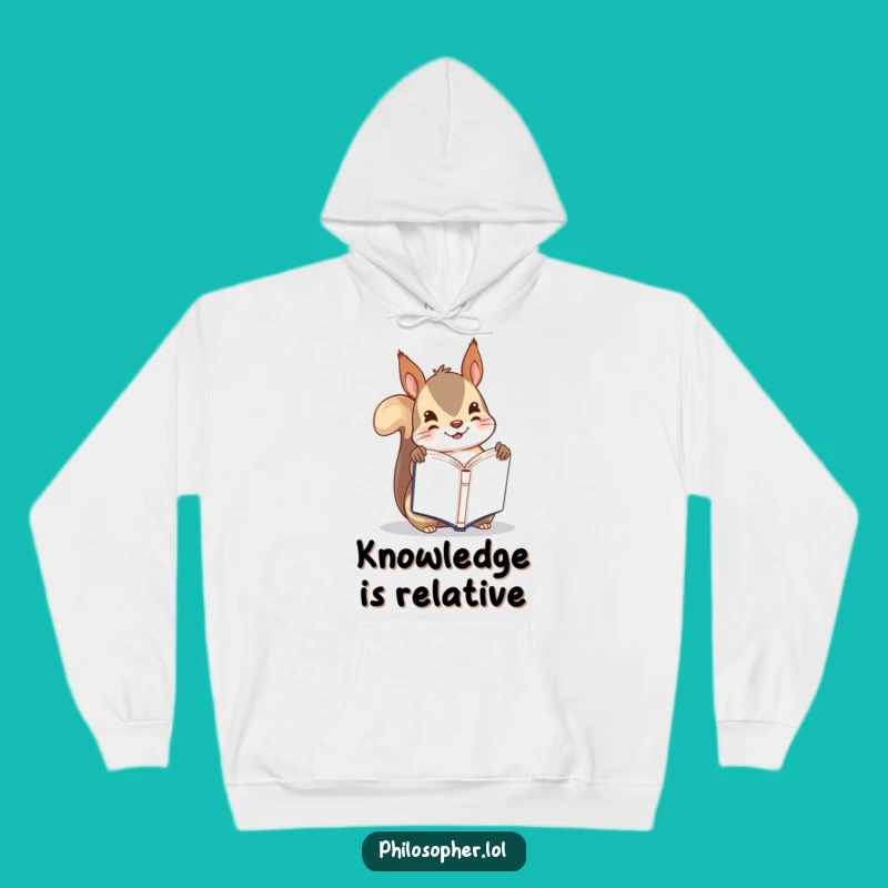 Cozy Funny Squirrel Hoodie: Snuggle Up with a Good (Upside Down) Book!