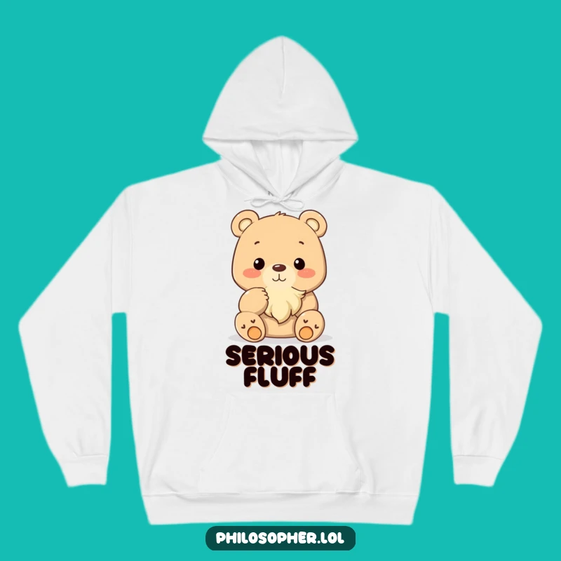 Funny Bear Stroking Beard Hoodie: Cozy Contemplation Companion