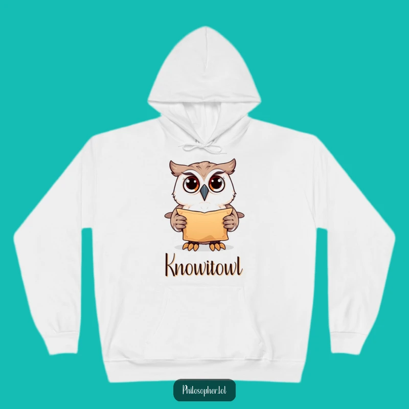 Funny Owl Ancient Scroll Hoodie: Cozy Comfort for Curious Minds