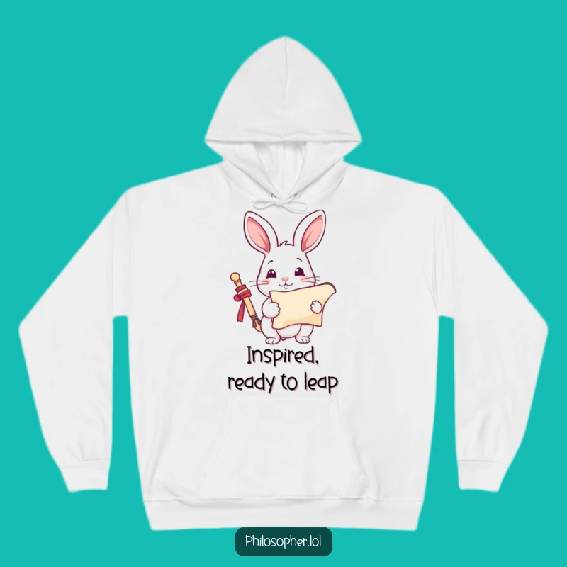 Funny Rabbit Artist Hoodie: Cozy Up with Creative Vibes, A Warm Funny Gift!