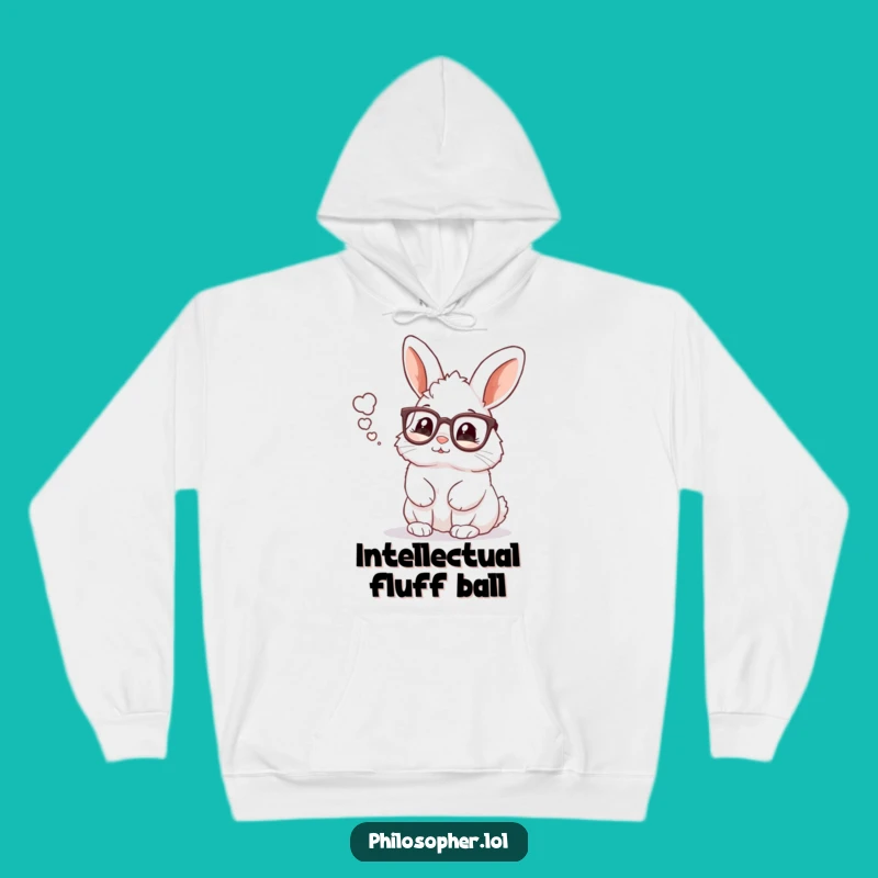 Funny Rabbit Reading Glasses Hoodie: Cozy Comfort for the Thoughtful