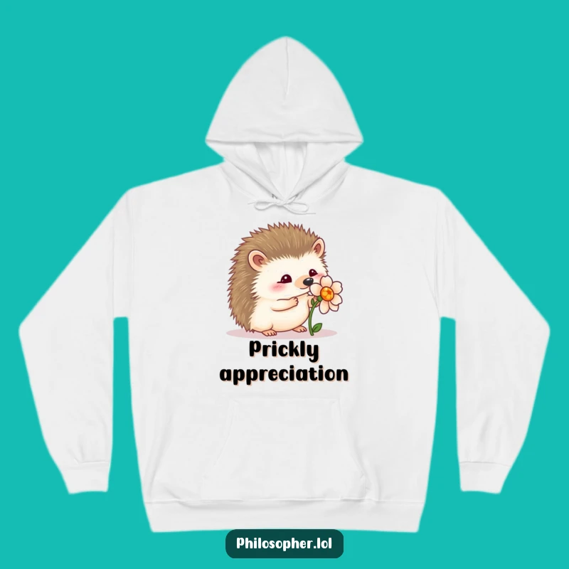 Cozy Hedgehog Flower Hoodie: Funny Gift for Tender Hearts